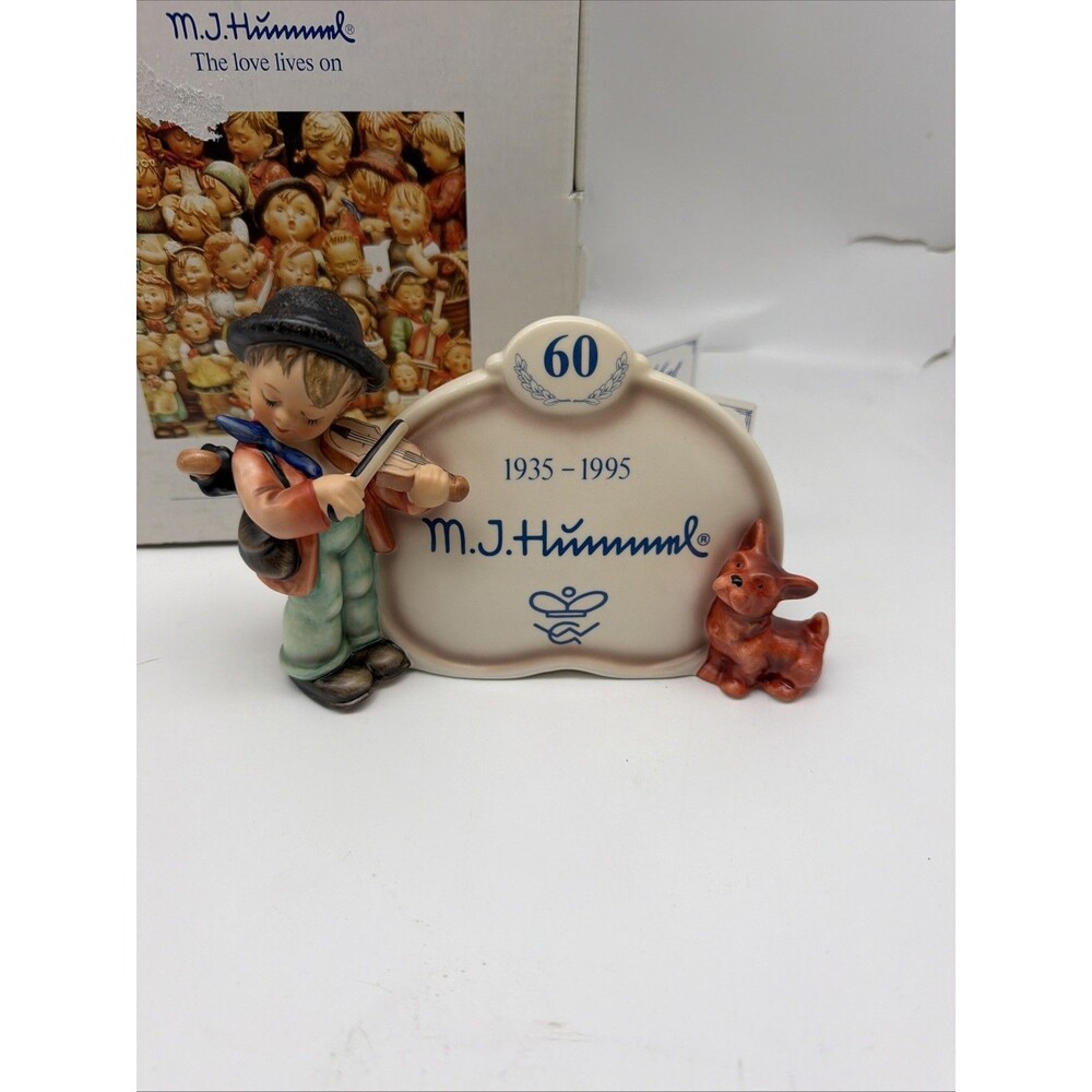 GOEBEL M.I. HUMMEL HUM 767 “PUPPY LOVE PLAQUE” ~ 60TH ANNIVERSARY OF HUMMELS